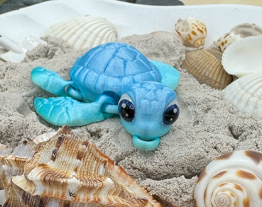 Schildkröten-Anhänger Meeresbriese Blau
